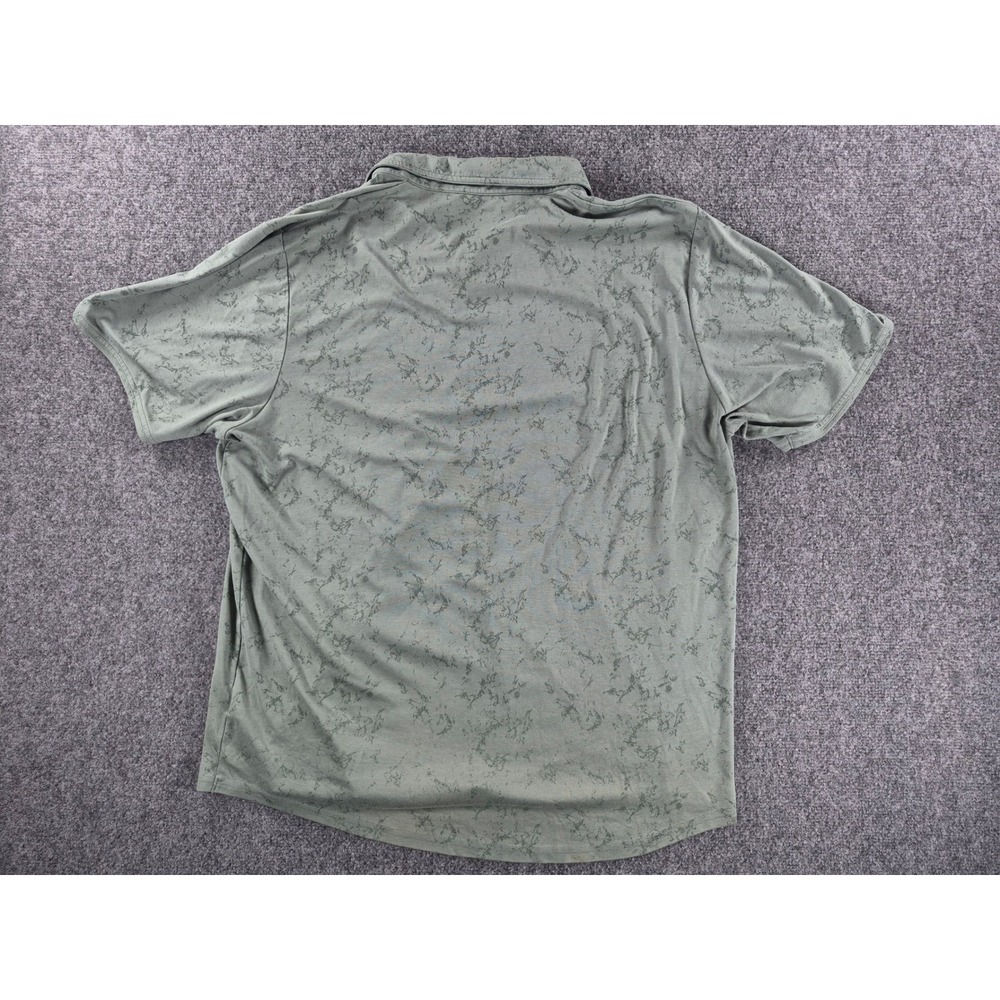 Travis Mathew Mens XXXL Green Abstract Marble Print Short Sleeve Polo Golf Shirt - Picture 8 of 8